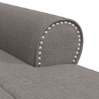 Lounge-Liege mit Kissen Taupe 91 x 157 x 91 cm Stoff