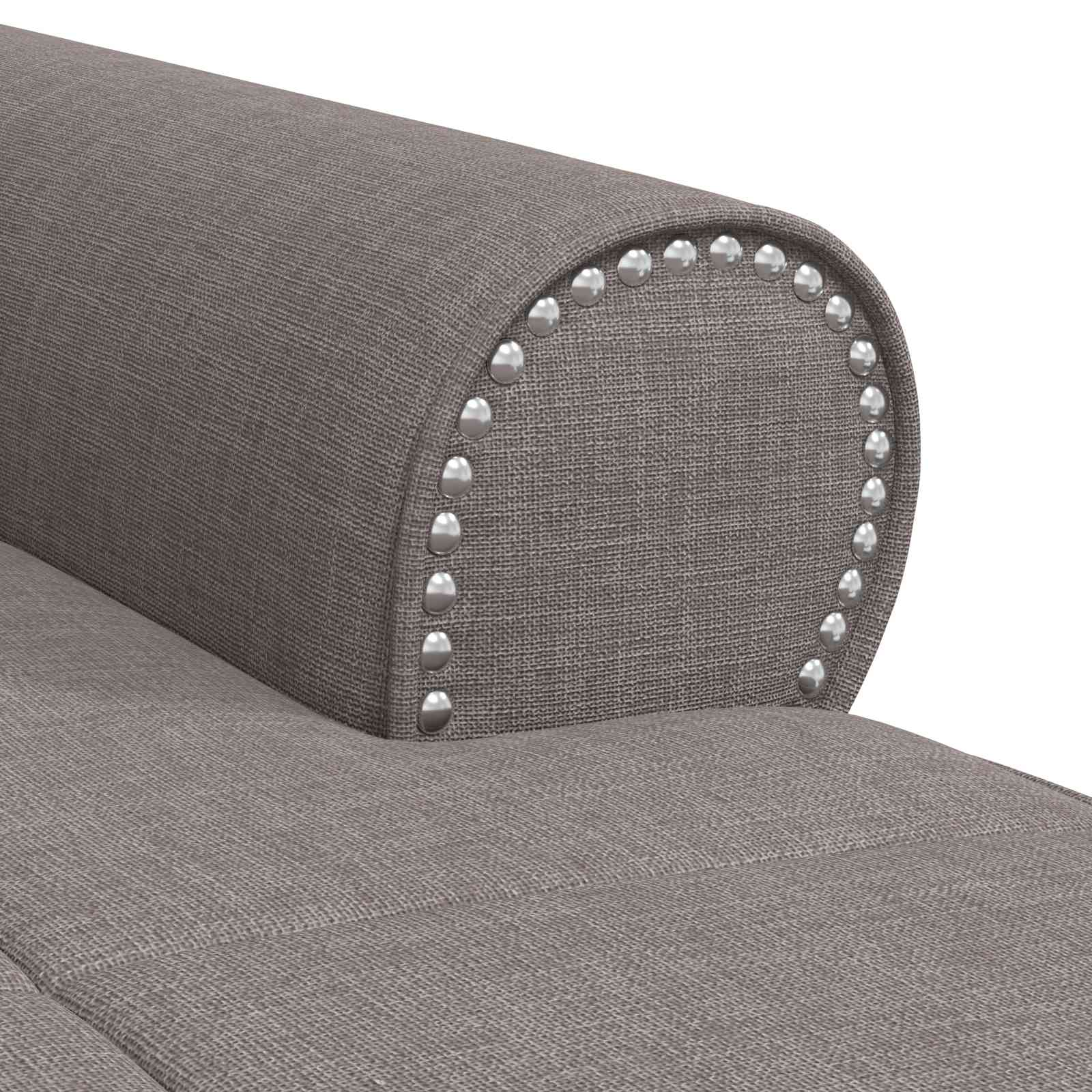 Lounge-Liege mit Kissen Taupe 91 x 157 x 91 cm Stoff