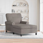 Lounge-Liege mit Kissen Taupe 91 x 157 x 91 cm Stoff