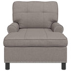 Lounge-Liege mit Kissen Taupe 91 x 157 x 91 cm Stoff