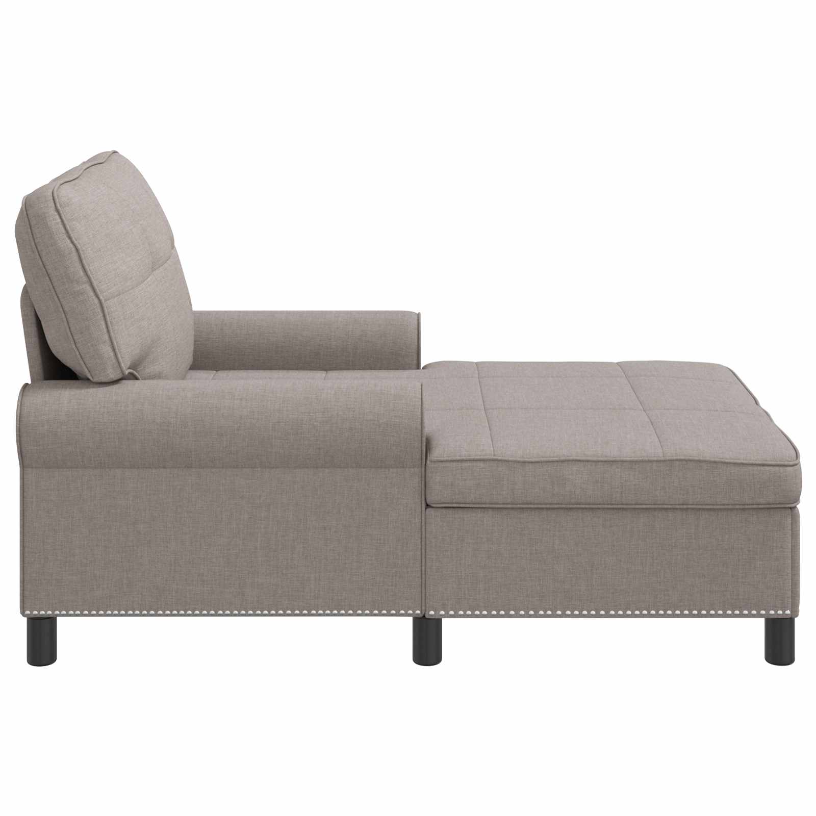 Lounge-Liege mit Kissen Taupe 91 x 157 x 91 cm Stoff