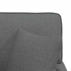 Chaise Lounge mit Rock mit Kissen 3 pcs Dunkelgrau Stoff