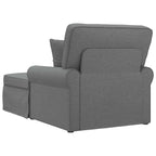 Chaise Lounge mit Rock mit Kissen 3 pcs Dunkelgrau Stoff
