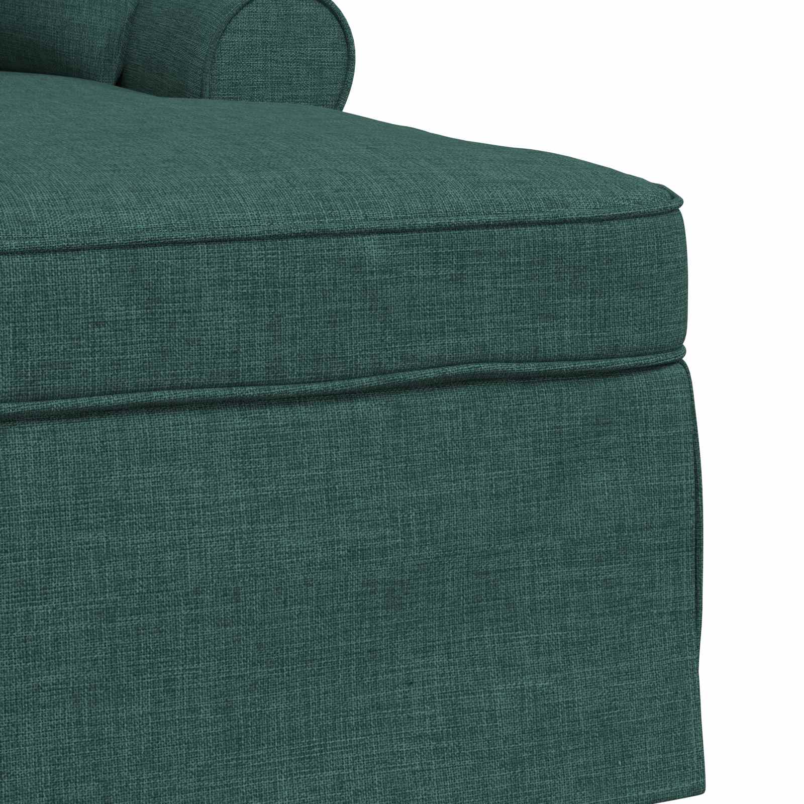 Chaise Lounge mit Rock mit Kissen 3 pcs Dunkelgrün Stoff