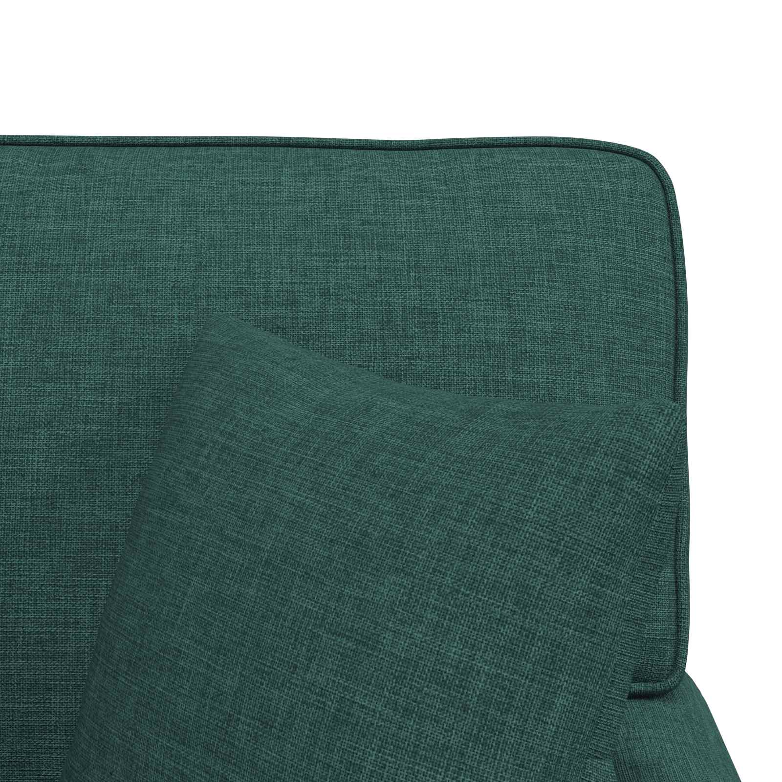 Chaise Lounge mit Rock mit Kissen 3 pcs Dunkelgrün Stoff