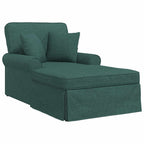 Chaise Lounge mit Rock mit Kissen 3 pcs Dunkelgrün Stoff