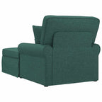 Chaise Lounge mit Rock mit Kissen 3 pcs Dunkelgrün Stoff