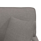 Chaise Lounge mit Rock mit Kissen mit Kissen 3 pcs Taupe Stoff
