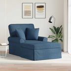 Chaise Lounge mit Rock mit Kissen mit Kissen 3 pcs Blau Stoff