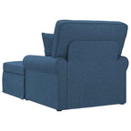 Chaise Lounge mit Rock mit Kissen mit Kissen 3 pcs Blau Stoff
