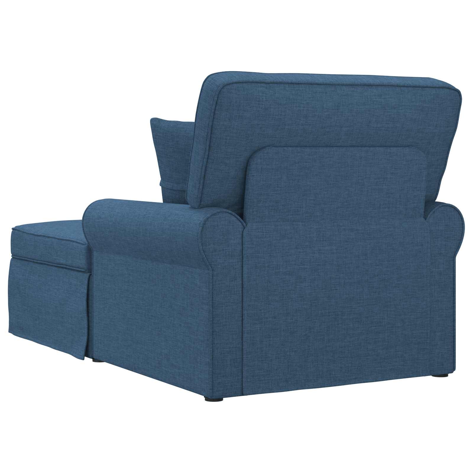 Chaise Lounge mit Rock mit Kissen mit Kissen 3 pcs Blau Stoff