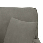 Chaise Lounge mit Rock mit Kissen 3 pcs Hellgrau Cordstoff