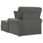 Chaise Lounge mit Rock mit Kissen 3 pcs Dunkelgrau Cordstoff