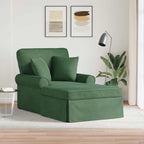 Chaise Lounge mit Rock mit Kissen 3 pcs Dschungelgrün Cordstoff