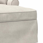 Chaise Lounge mit Rock mit Kissen Creme 157 x 91 x 91 cm ARES