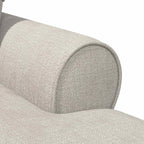Chaise Lounge mit Rock mit Kissen Creme 157 x 91 x 91 cm ARES