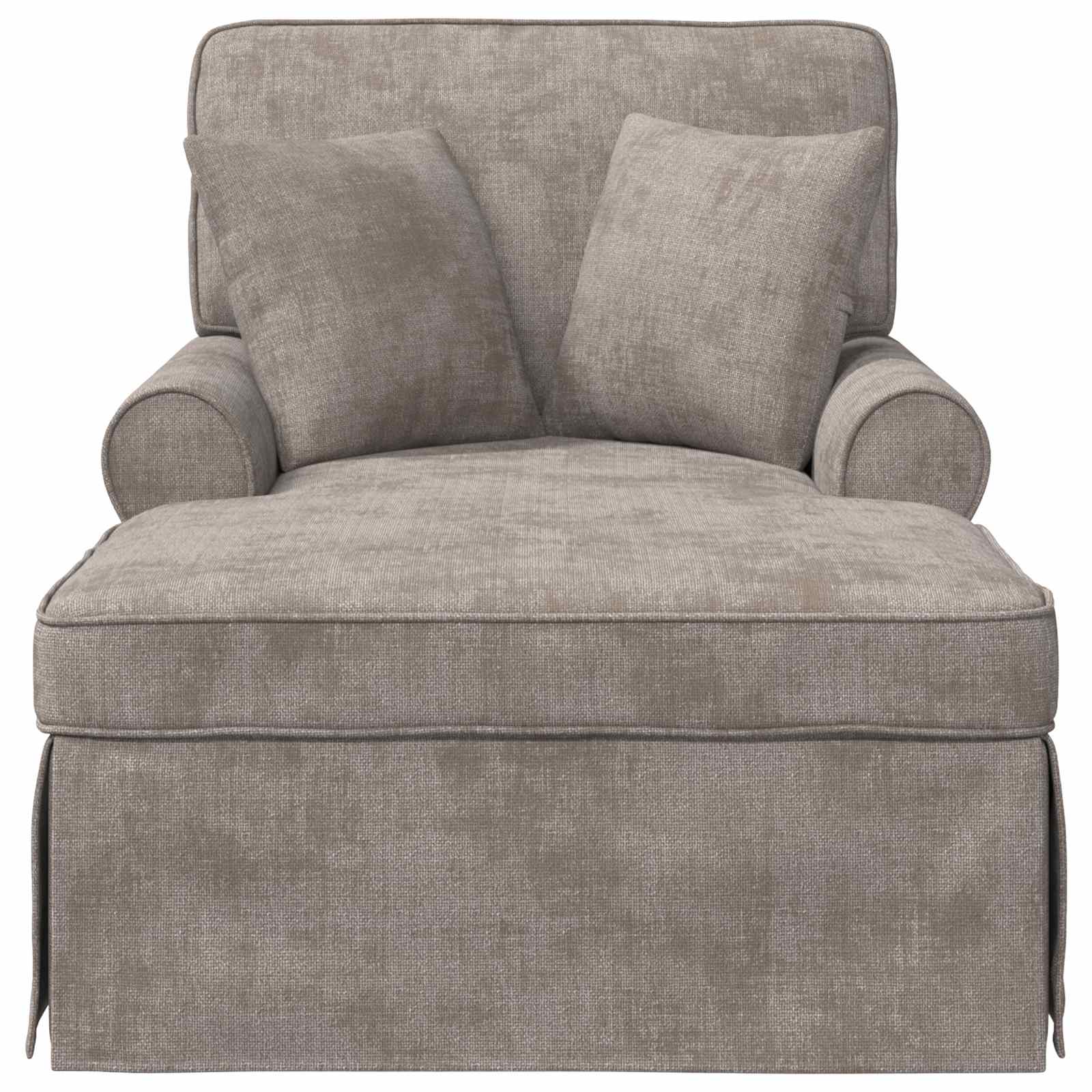 Chaise Lounge mit Rock mit Kissen Sand 157 x 91 x 91 cm ARES