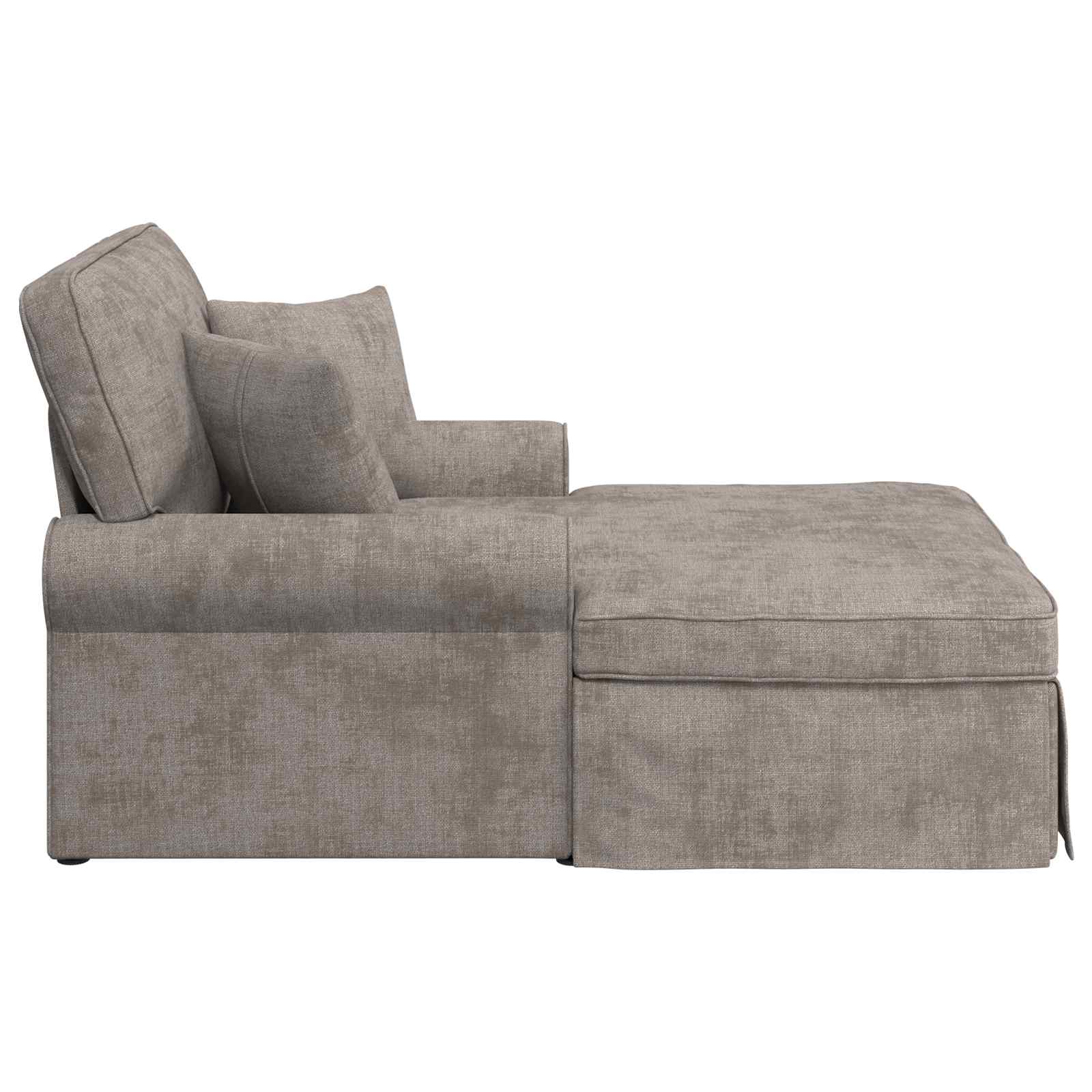 Chaise Lounge mit Rock mit Kissen Sand 157 x 91 x 91 cm ARES