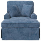 Chaise Lounge mit Rock mit Kissen Blau 157 x 91 x 91 cm ARES