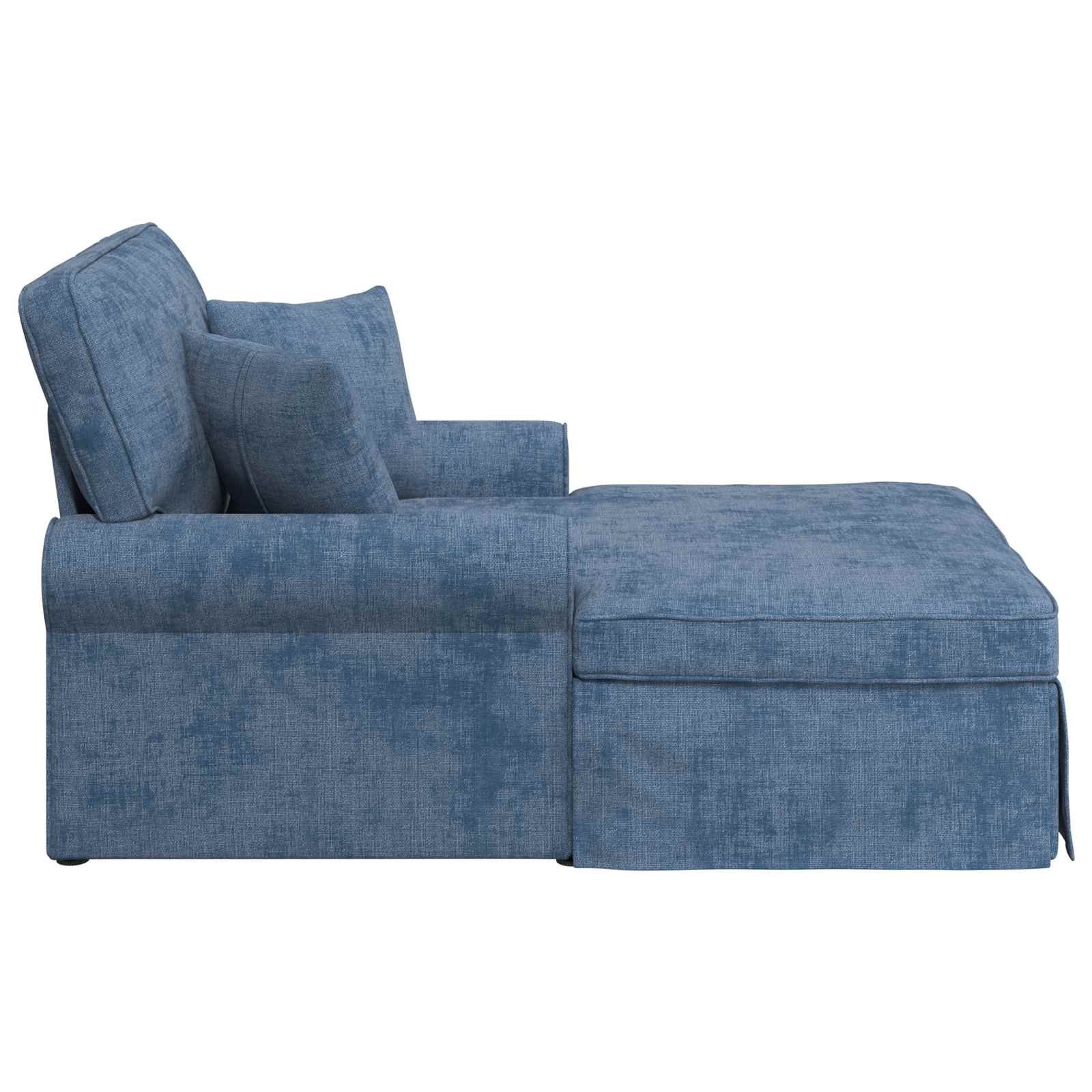 Chaise Lounge mit Rock mit Kissen Blau 157 x 91 x 91 cm ARES