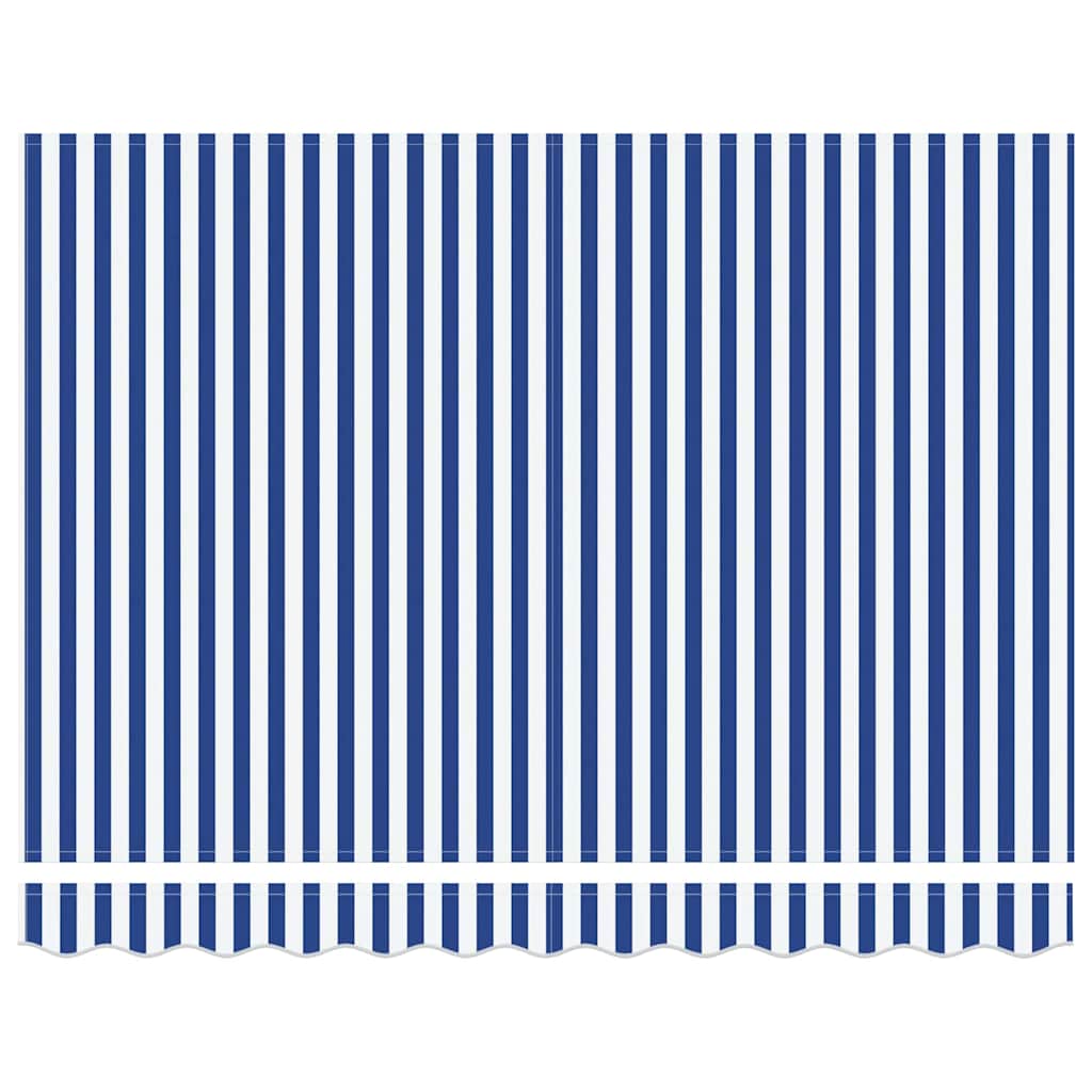 Einziehbare Markise Blau und Weiß 350 x 250 cm