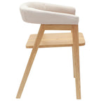 Esszimmerstühle 2 pcs Natur 54 x 57 x 73 cm Massives Gummiholz