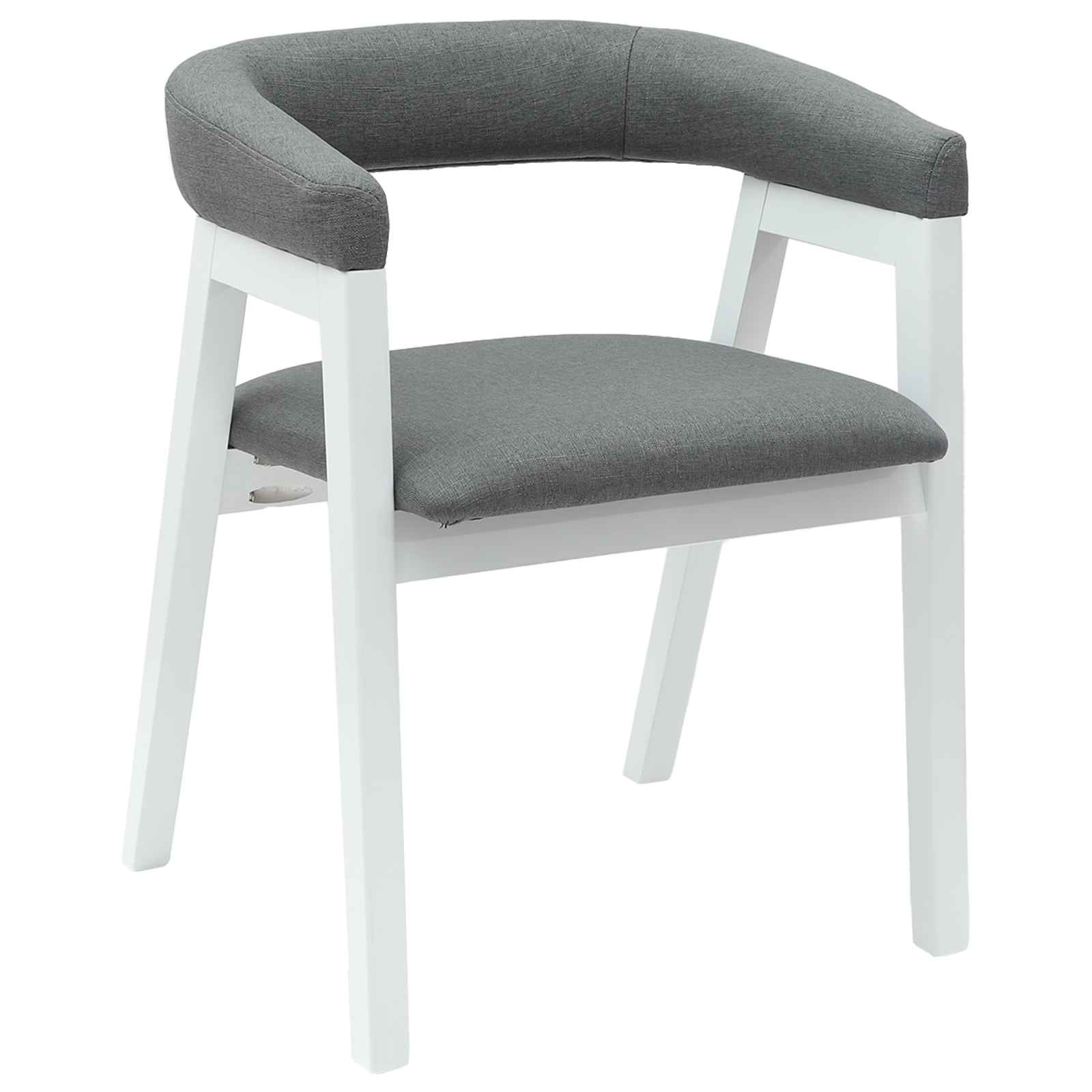 Esszimmerstühle 2 pcs Weiß 54 x 57 x 73 cm Massives Gummiholz