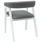 Esszimmerstühle 2 pcs Weiß 54 x 57 x 73 cm Massives Gummiholz