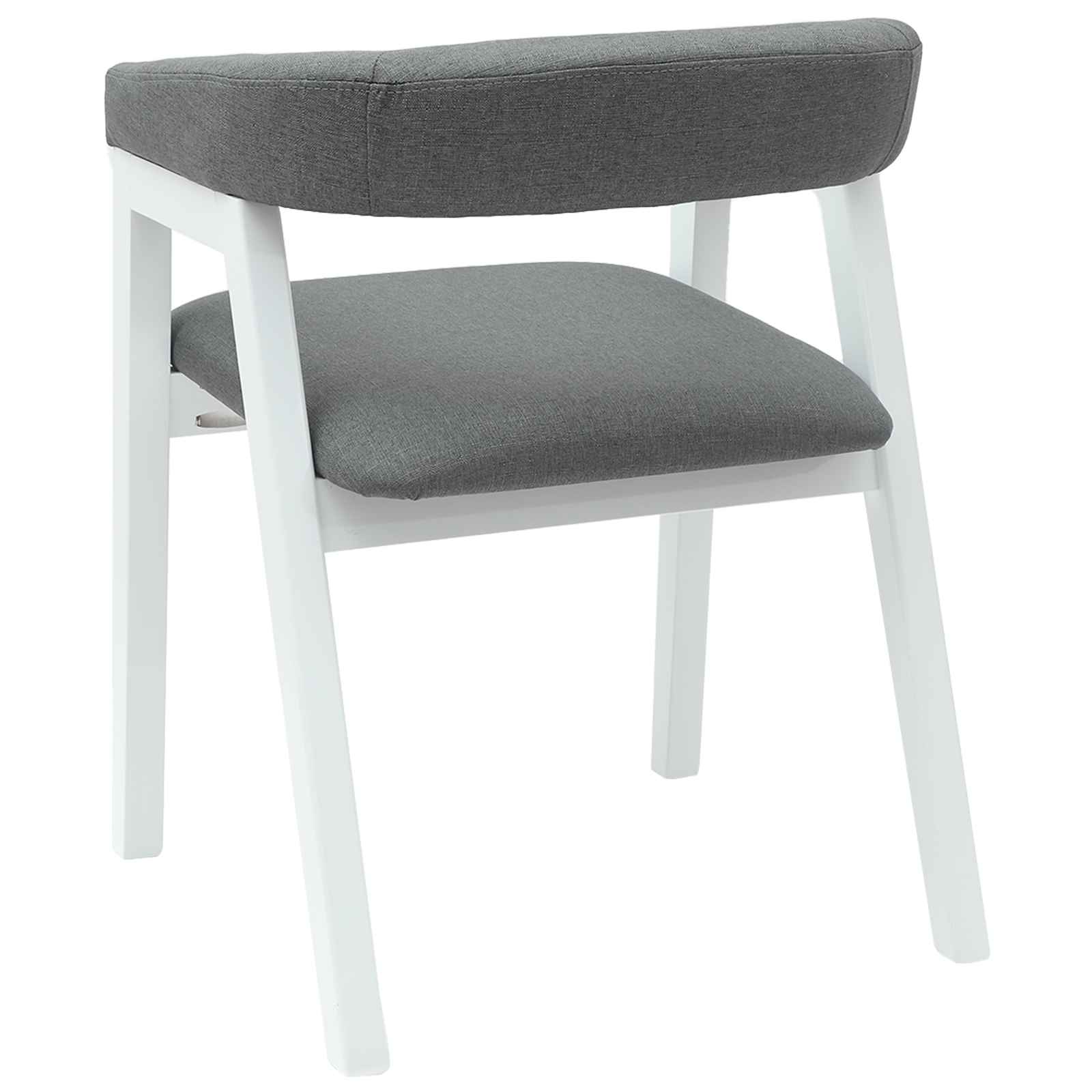 Esszimmerstühle 2 pcs Weiß 54 x 57 x 73 cm Massives Gummiholz