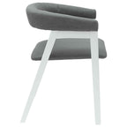 Esszimmerstühle 2 pcs Weiß 54 x 57 x 73 cm Massives Gummiholz
