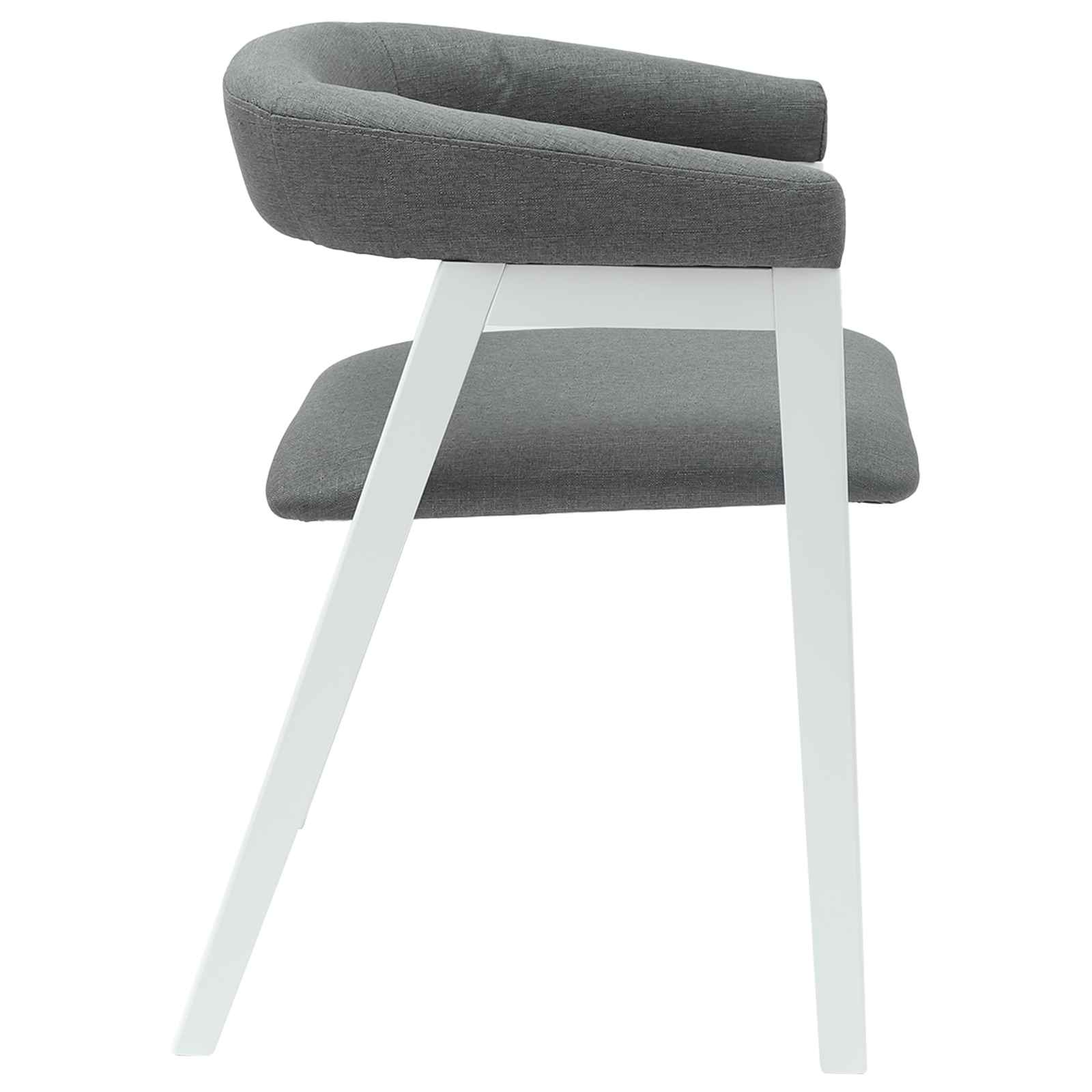 Esszimmerstühle 2 pcs Weiß 54 x 57 x 73 cm Massives Gummiholz