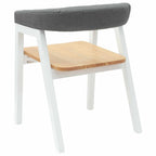 Esszimmerstühle 2 pcs Weiß 54 x 57 x 73 cm Massives Gummiholz