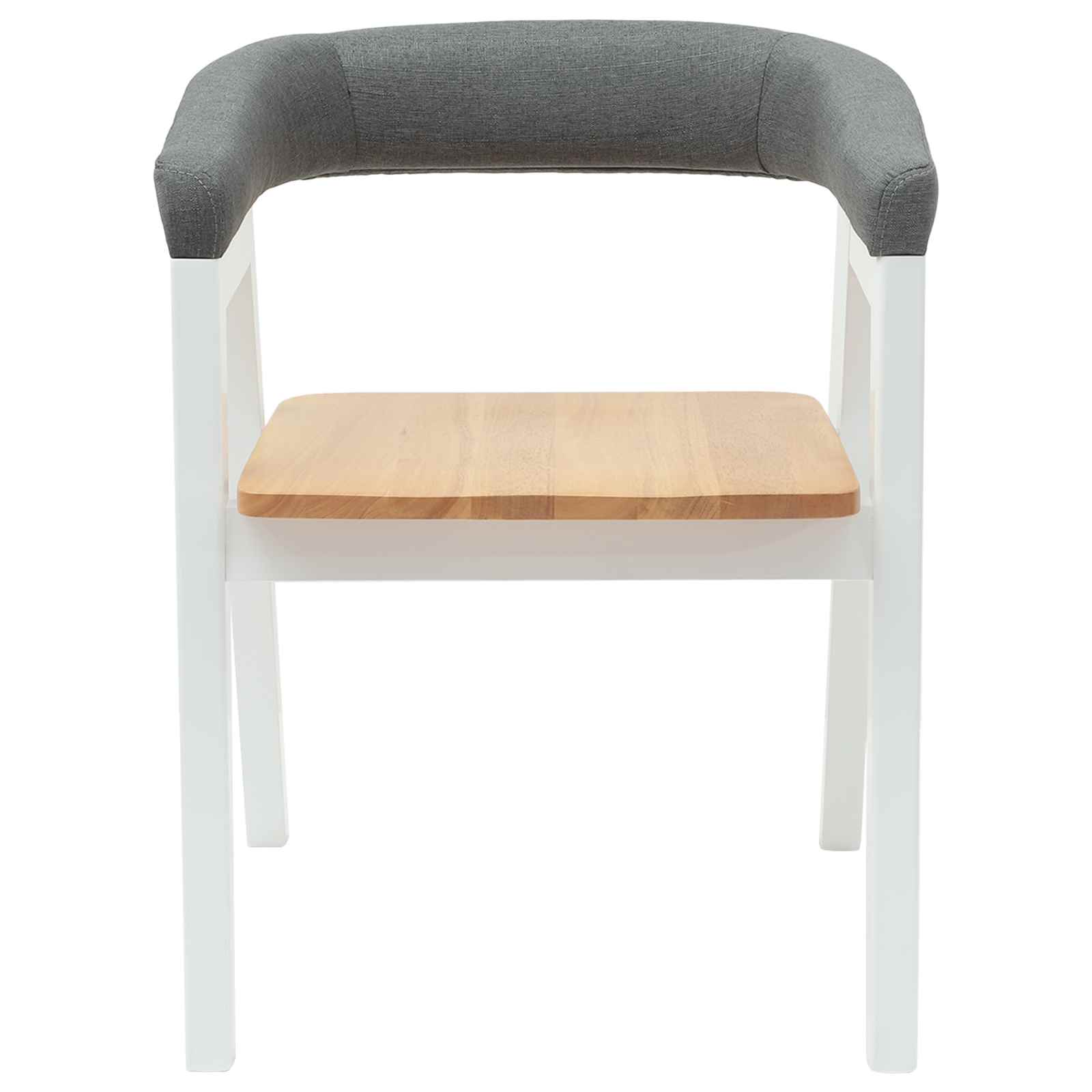 Esszimmerstühle 2 pcs Weiß 54 x 57 x 73 cm Massives Gummiholz