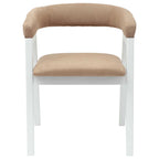 Esszimmerstühle 2 pcs Weiß 54 x 57 x 73 cm Massives Gummiholz