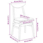 Esszimmerstühle 2 pcs Natur 42 x 47.5 x 81 cm