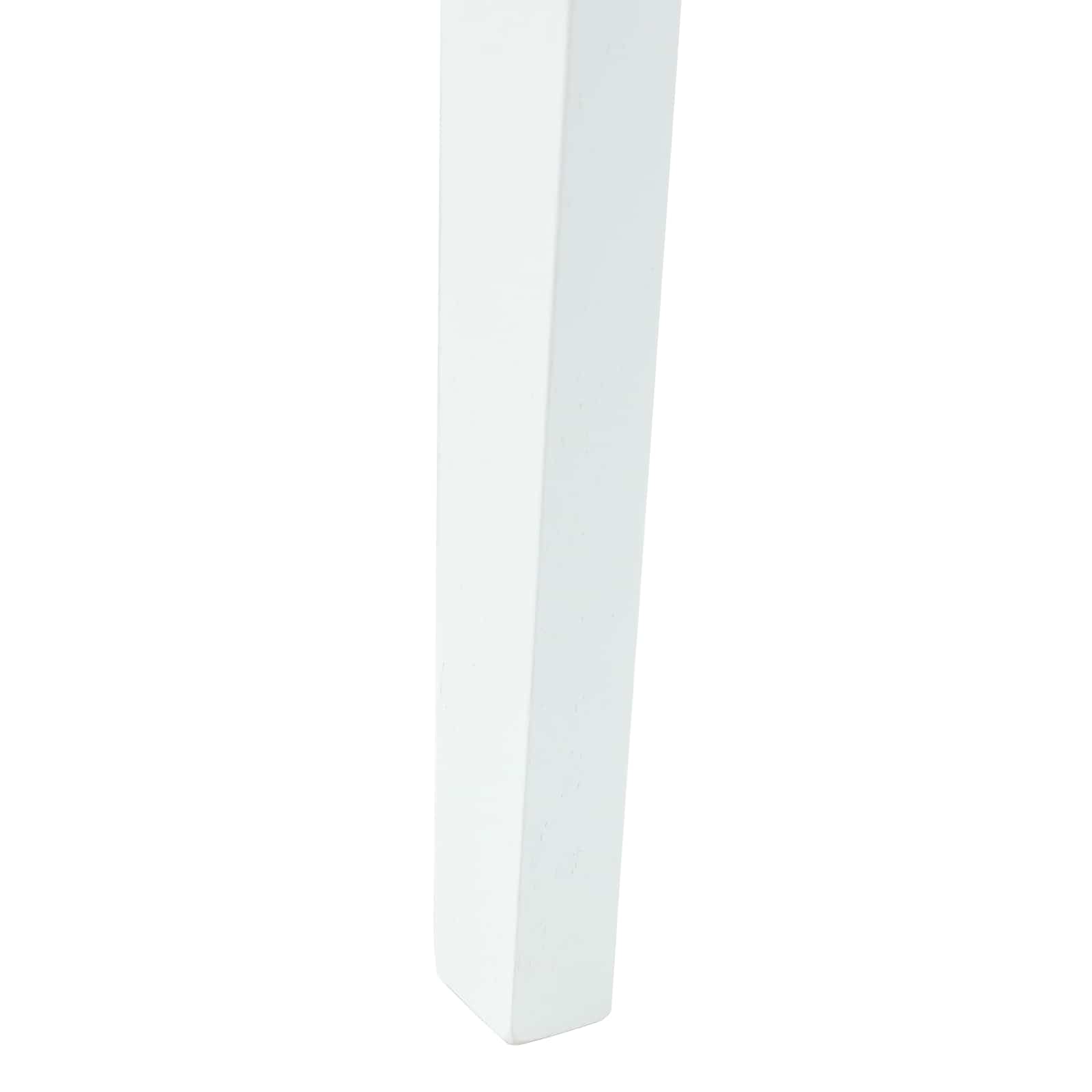 Esszimmerstühle 2 pcs Weiß 42 x 47.5 x 81 cm Massives Gummiholz