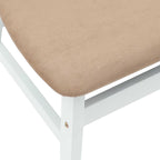 Esszimmerstühle 2 pcs Weiß 42 x 47.5 x 81 cm Massives Gummiholz