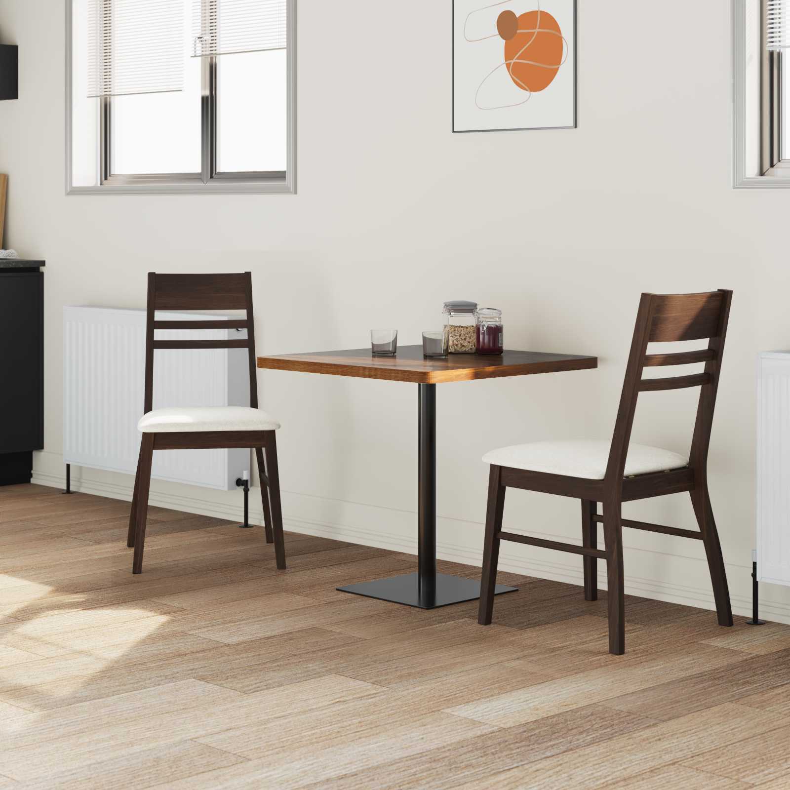 Esszimmerstühle 2 pcs Hellbraun 43 x 54 x 89 cm