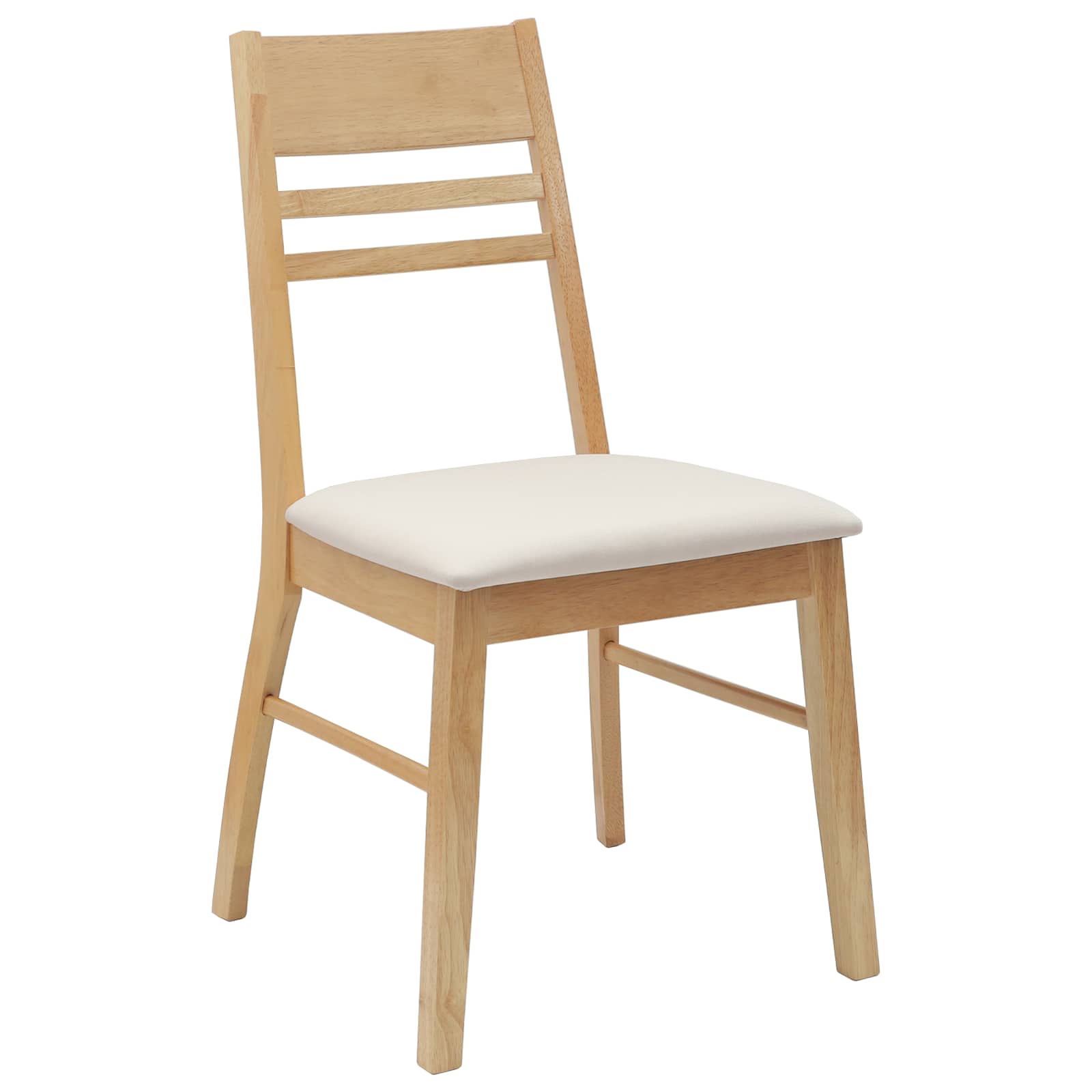 Esszimmerstühle 2 pcs Natur 43 x 54 x 89 cm Massives Gummiholz