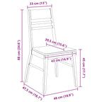 Esszimmerstühle 2 pcs Weiß 43 x 54 x 89 cm Massives Gummiholz