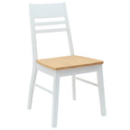 Esszimmerstühle 2 pcs Weiß 43 x 54 x 89 cm Massives Gummiholz