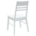 Esszimmerstühle 2 pcs Weiß 43 x 54 x 89 cm Massives Gummiholz