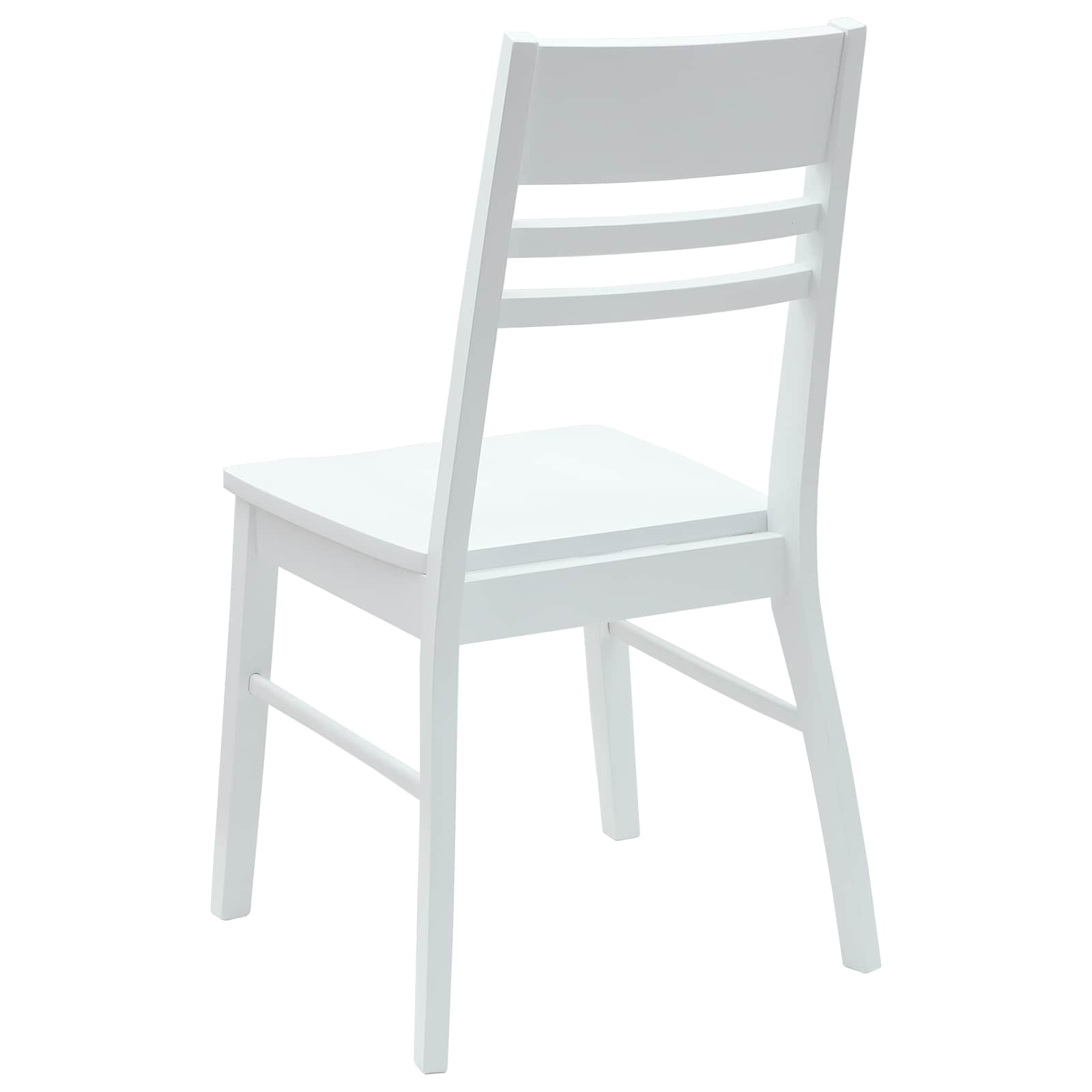 Esszimmerstühle 2 pcs Weiß 43 x 54 x 89 cm Massives Gummiholz