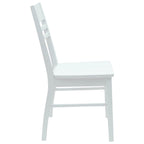 Esszimmerstühle 2 pcs Weiß 43 x 54 x 89 cm Massives Gummiholz