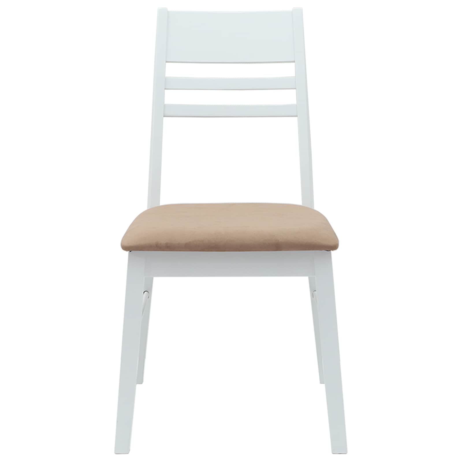 Esszimmerstühle 2 pcs Weiß 43 x 54 x 89 cm Massives Gummiholz