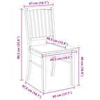 Esszimmerstühle 2 pcs Natur 50 x 52,5 x 91 cm