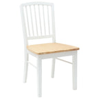 Esszimmerstühle 2 pcs Weiß 50 x 52,5 x 91 cm Massives Gummiholz