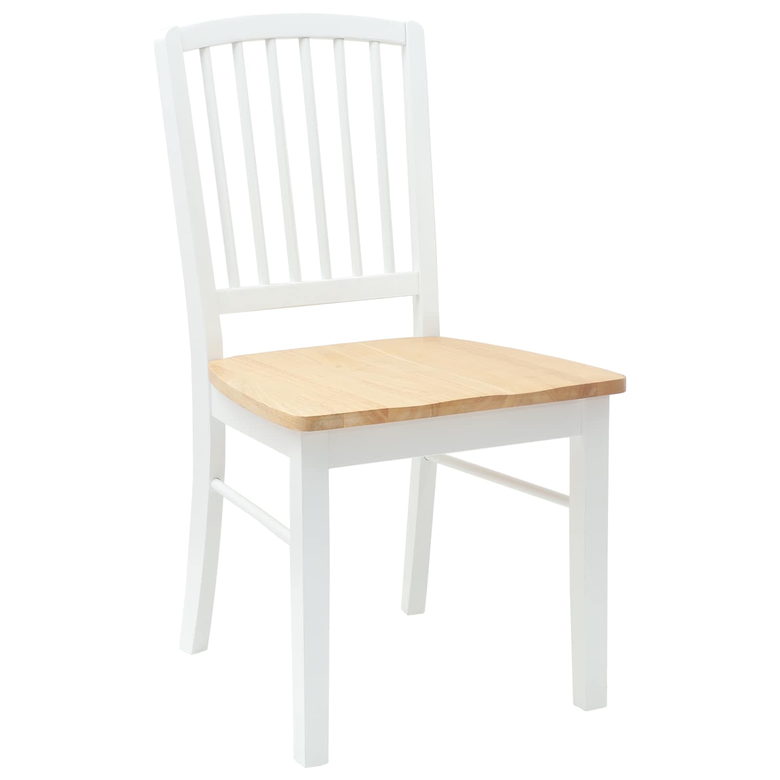 Esszimmerstühle 2 pcs Weiß 50 x 52,5 x 91 cm Massives Gummiholz