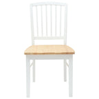Esszimmerstühle 2 pcs Weiß 50 x 52,5 x 91 cm Massives Gummiholz
