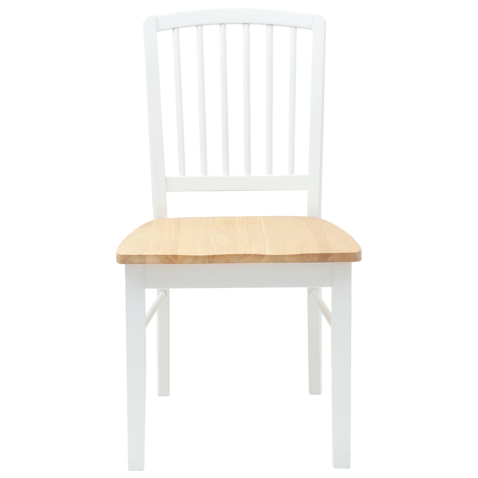 Esszimmerstühle 2 pcs Weiß 50 x 52,5 x 91 cm Massives Gummiholz